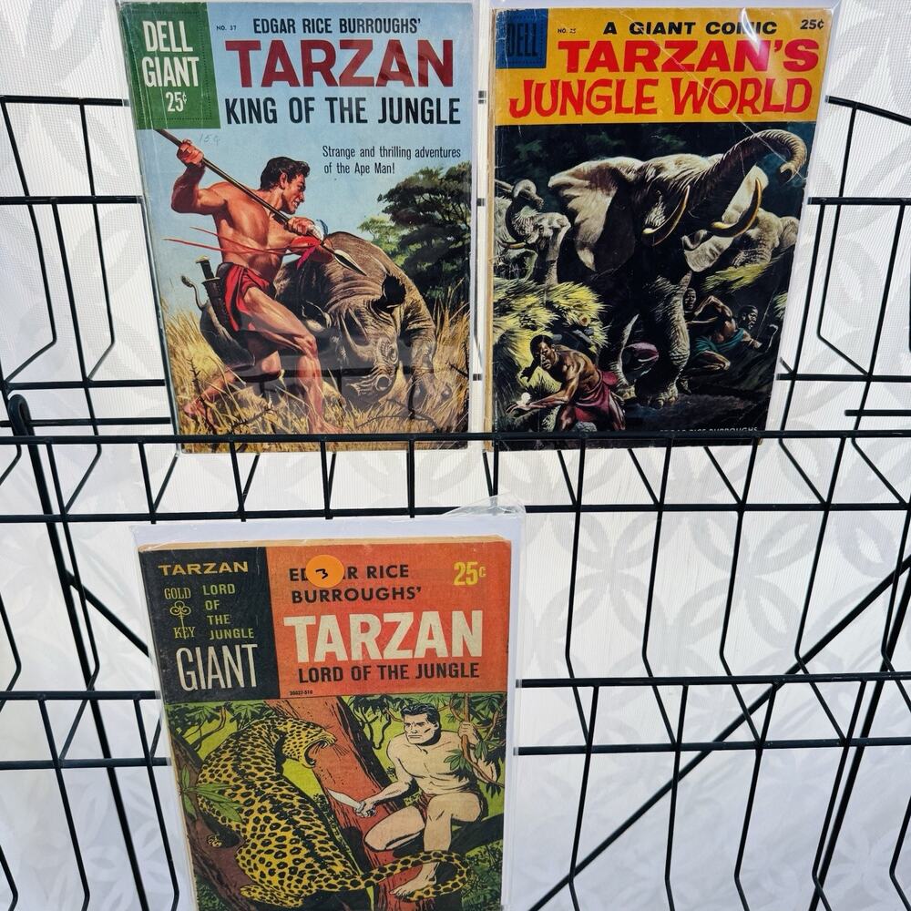 Tarzan, Lord of the Jungle‎ 1 Jungle World 25 & King 37 Lot Gold Key Giant